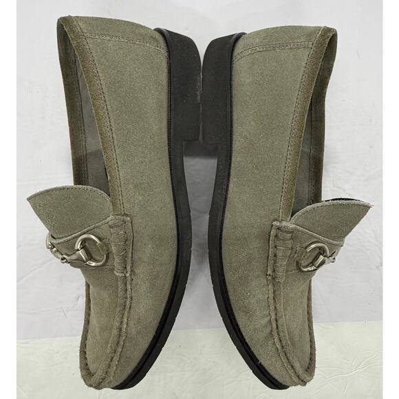Florsheim Tuscany Bit Gray Suede Slip On Loafers Mens 8.5 EEE Triple Wide in Box - Picture 4 of 8